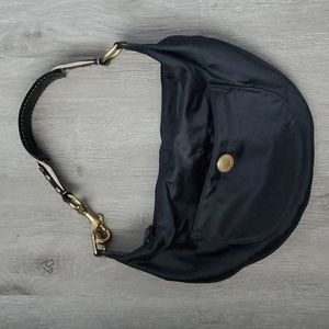 Coach Black Mini Sling Purse with Gold Accents